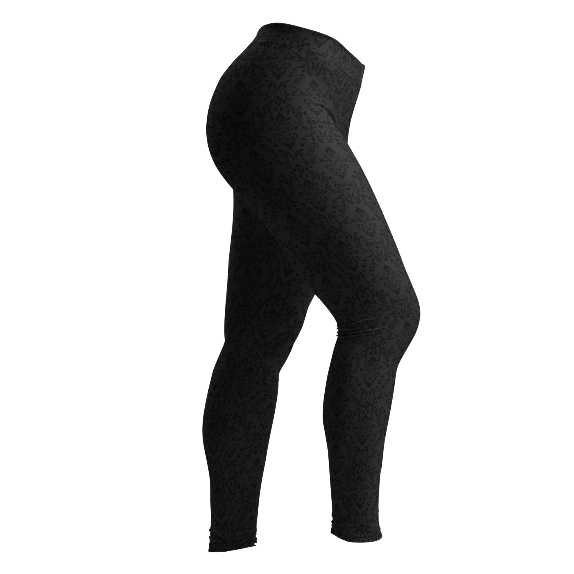 Dark gothic damask print leggings by YéYé