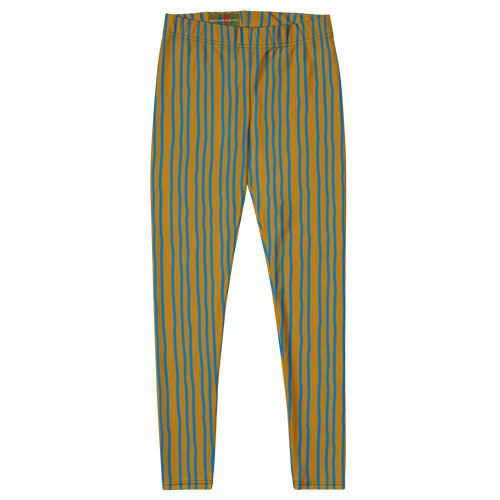 studio-yeye-doodle-stripe-leggings-mustard-blue-flat-front