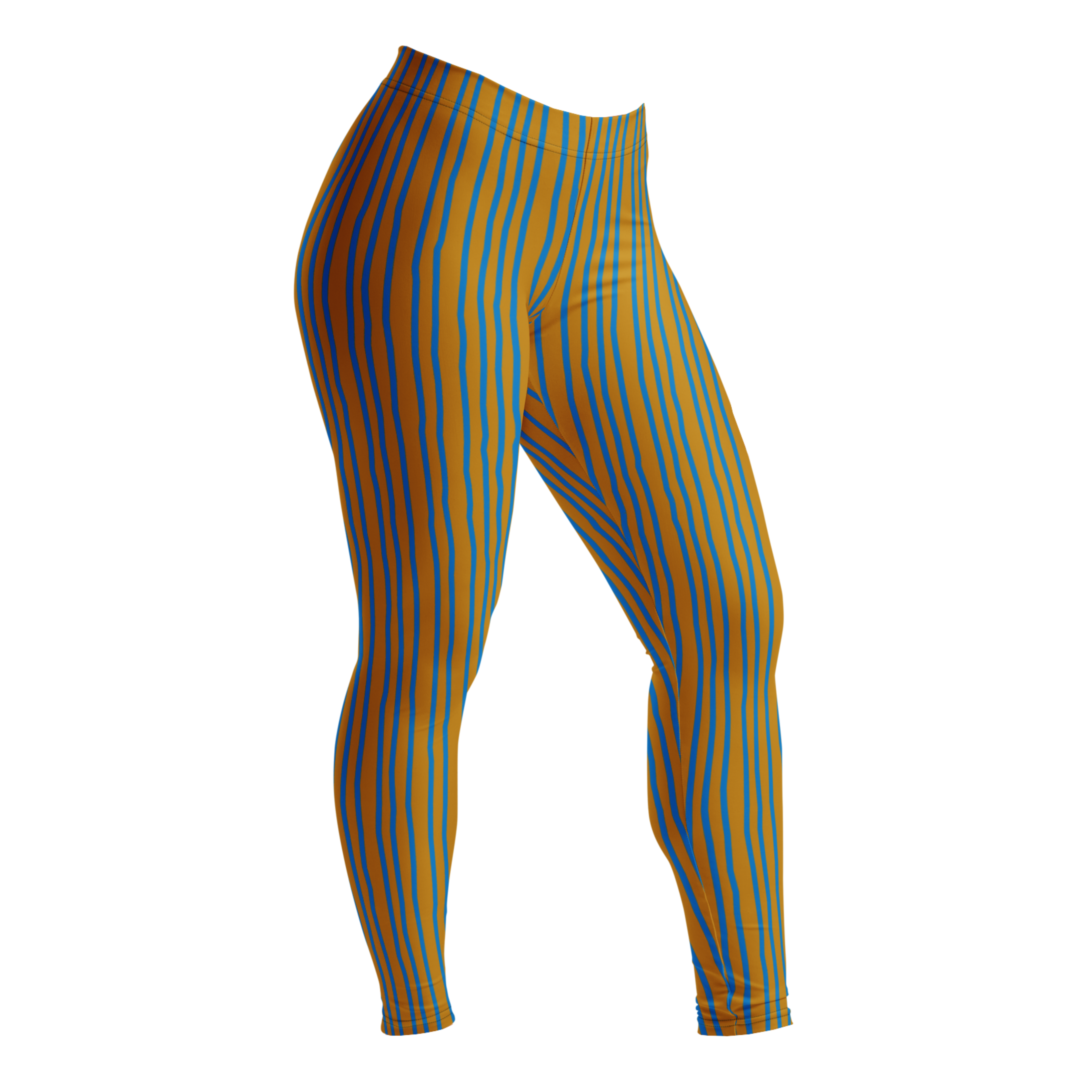 studio-yeye-doodle-stripe-leggings-mustard-blue-front