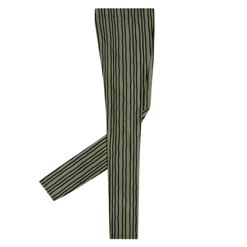 studio-yeye-doodle-stripe-mens-leggings-olive-green-black-side
