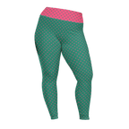 studio-yeye-dotty-plus-size-legging-mint-green-pink-front