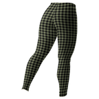 Moss green and black gingham leggings by YéYé - back