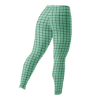 Mint green hand-drawn grid leggings by YéYé
