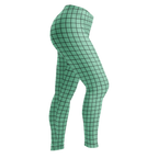 Mint green hand-drawn grid leggings by YéYé