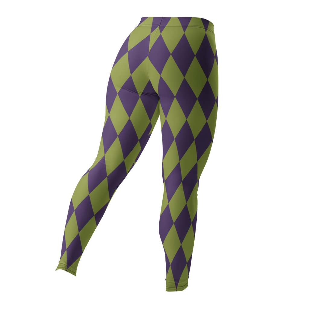 studio-yeye-harlequin-diamond-leggings-green-purple-tim burton