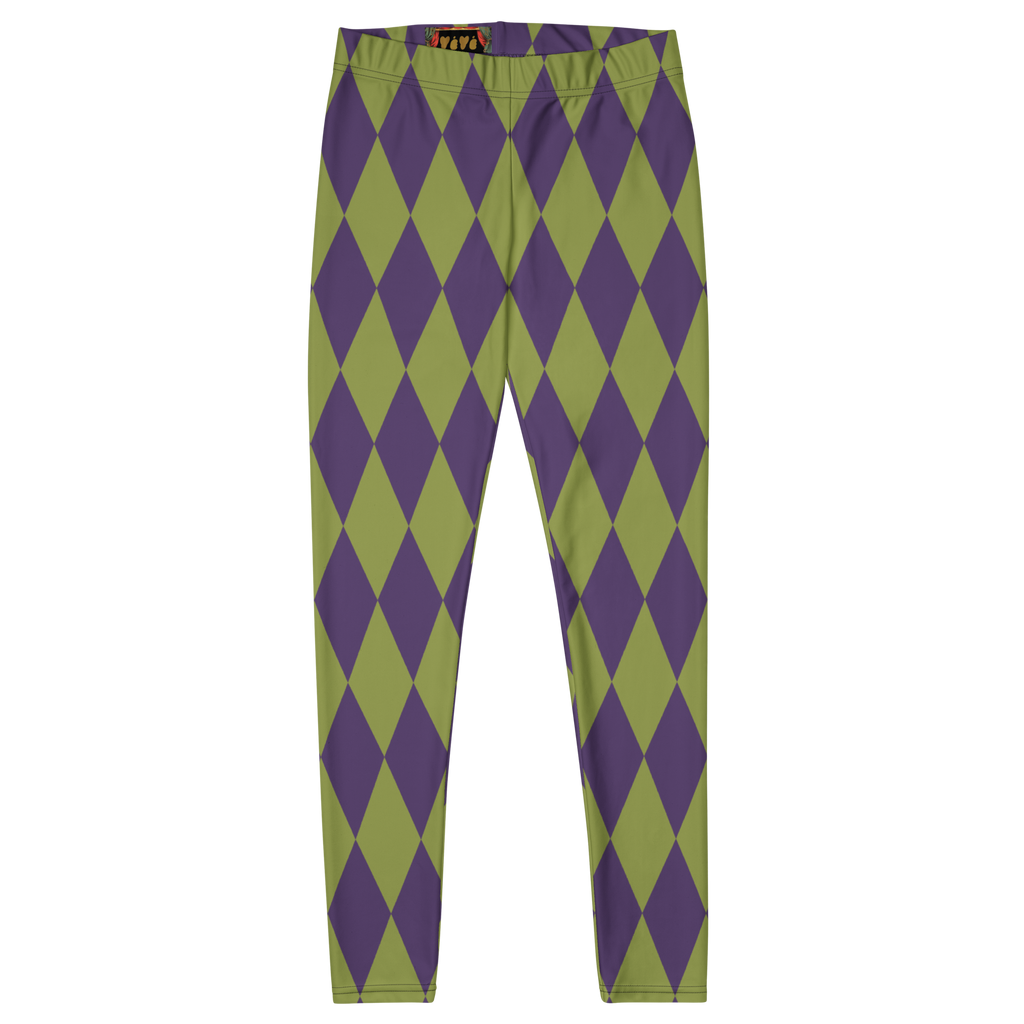 studio-yeye-harlequin-diamond-leggings-green-purple-tim burton