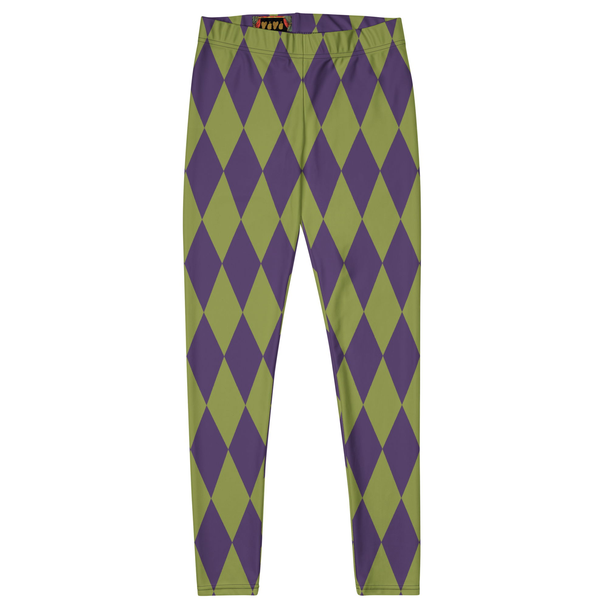 studio-yeye-harlequin-diamond-leggings-green-purple-tim burton