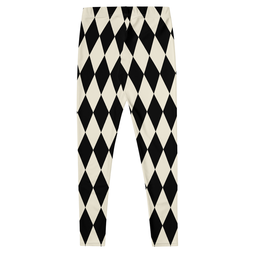 vintage white and black harlequin diamond leggings by YéYé