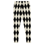 vintage white and black harlequin diamond leggings by YéYé