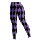 Purple and black harlequin diamond leggings by YéYé