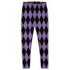 Purple and black harlequin diamond leggings by YéYé