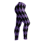 Purple and black harlequin diamond leggings by YéYé