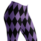 Purple and black harlequin diamond leggings by YéYé