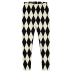vintage white and black harlequin diamond leggings by YéYé