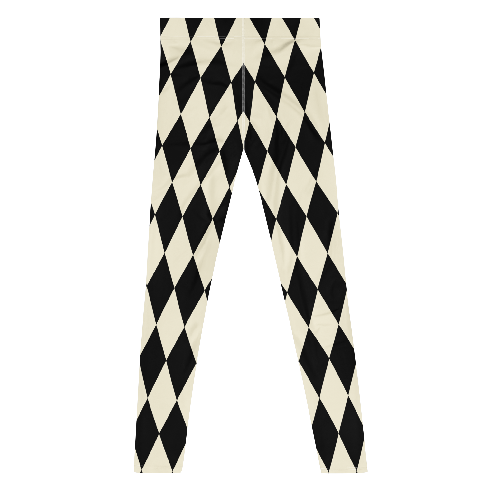 studio-yeye-harlequin-diamond-mens-leggings-offwhite-black-flat-back