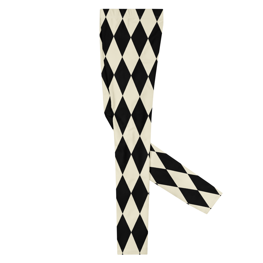 studio-yeye-harlequin-diamond-mens-leggings-offwhite-black-flat-left