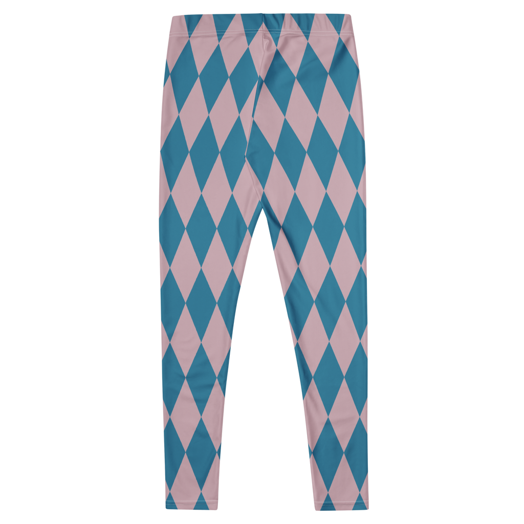 Pastel blue and pink harlequin diamond leggings by YéYé