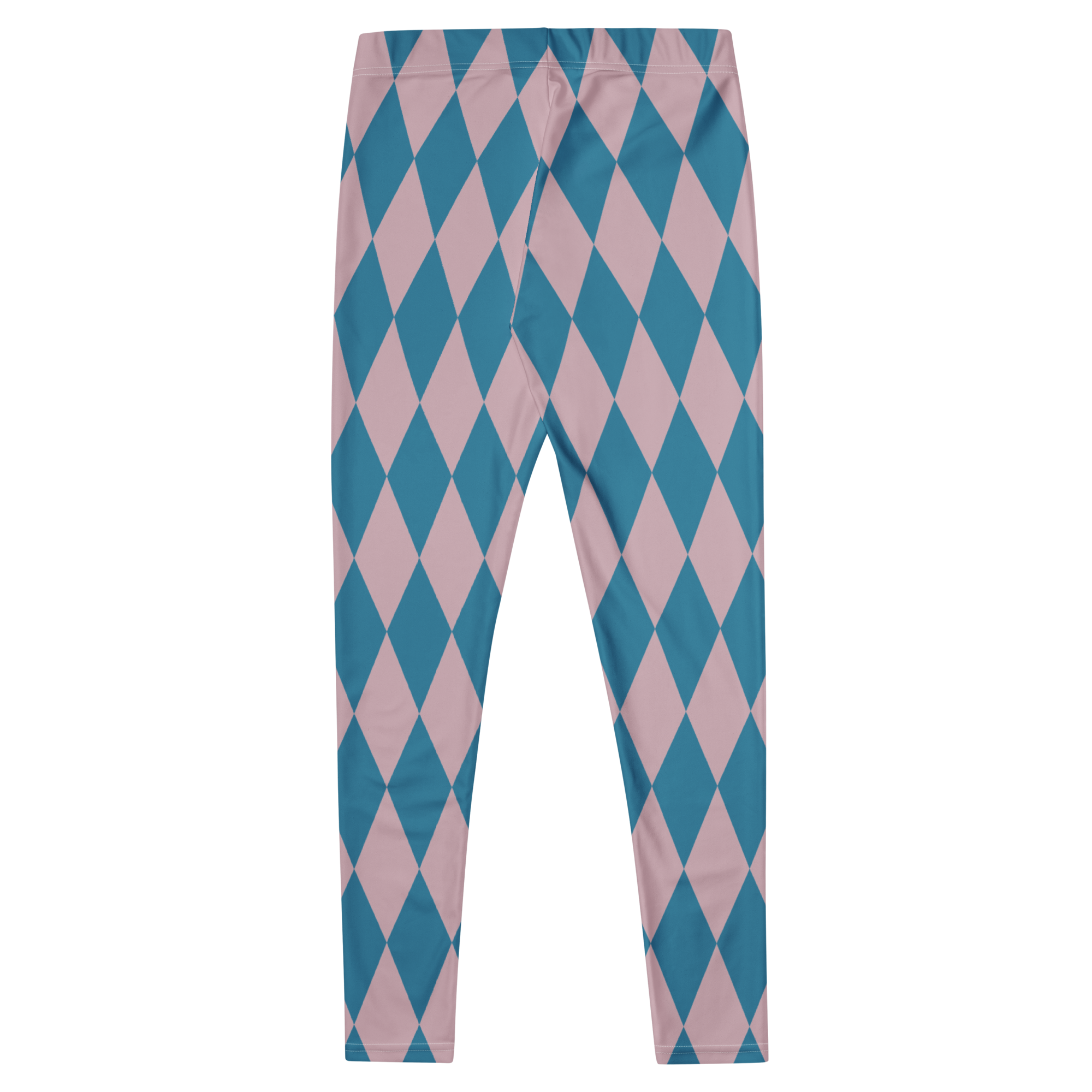 Pastel blue and pink harlequin diamond leggings by YéYé