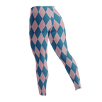 Pastel blue and pink harlequin diamond leggings by YéYé
