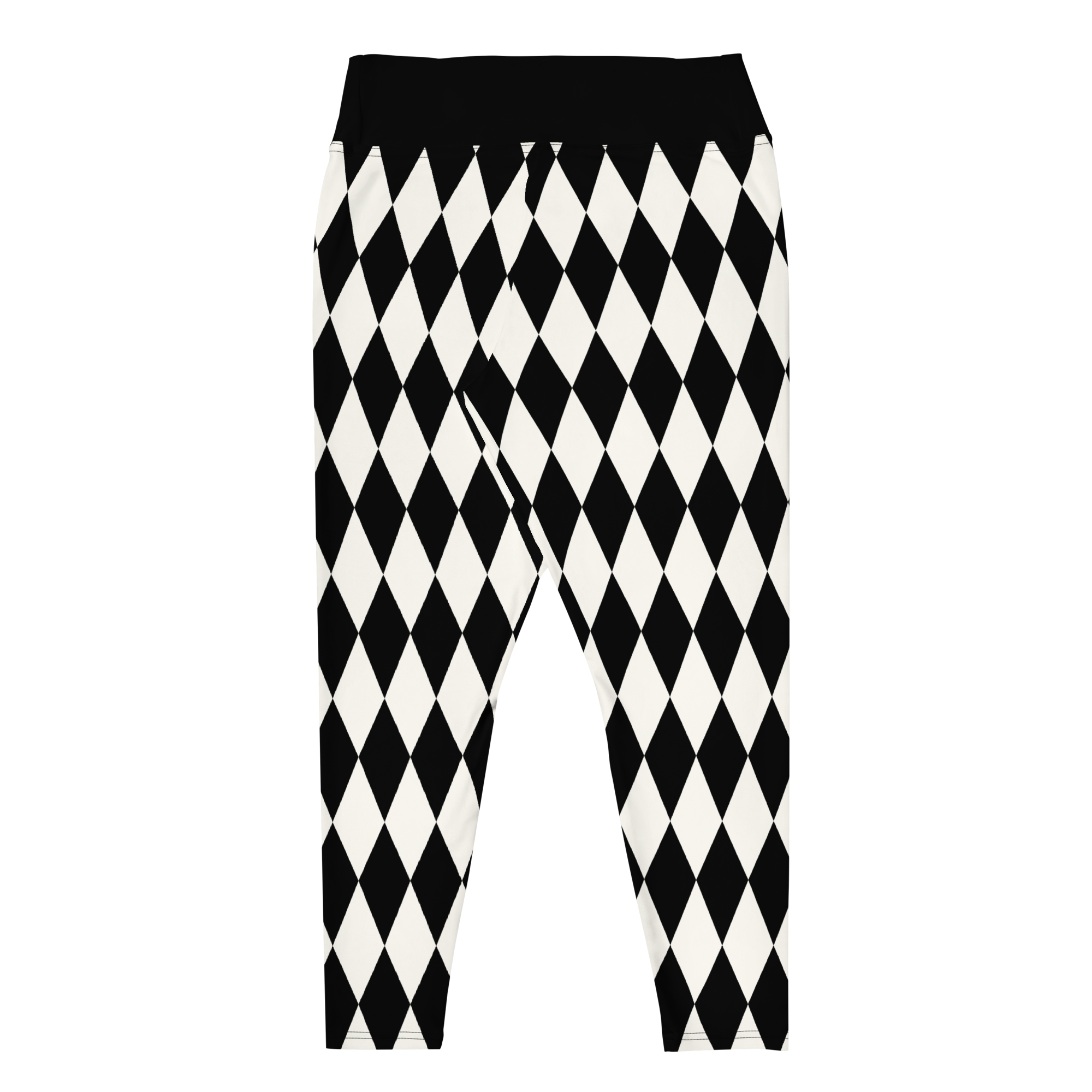 studio-yeye-harlequin-diamond-plus-size-leggings-black-white-flat-front