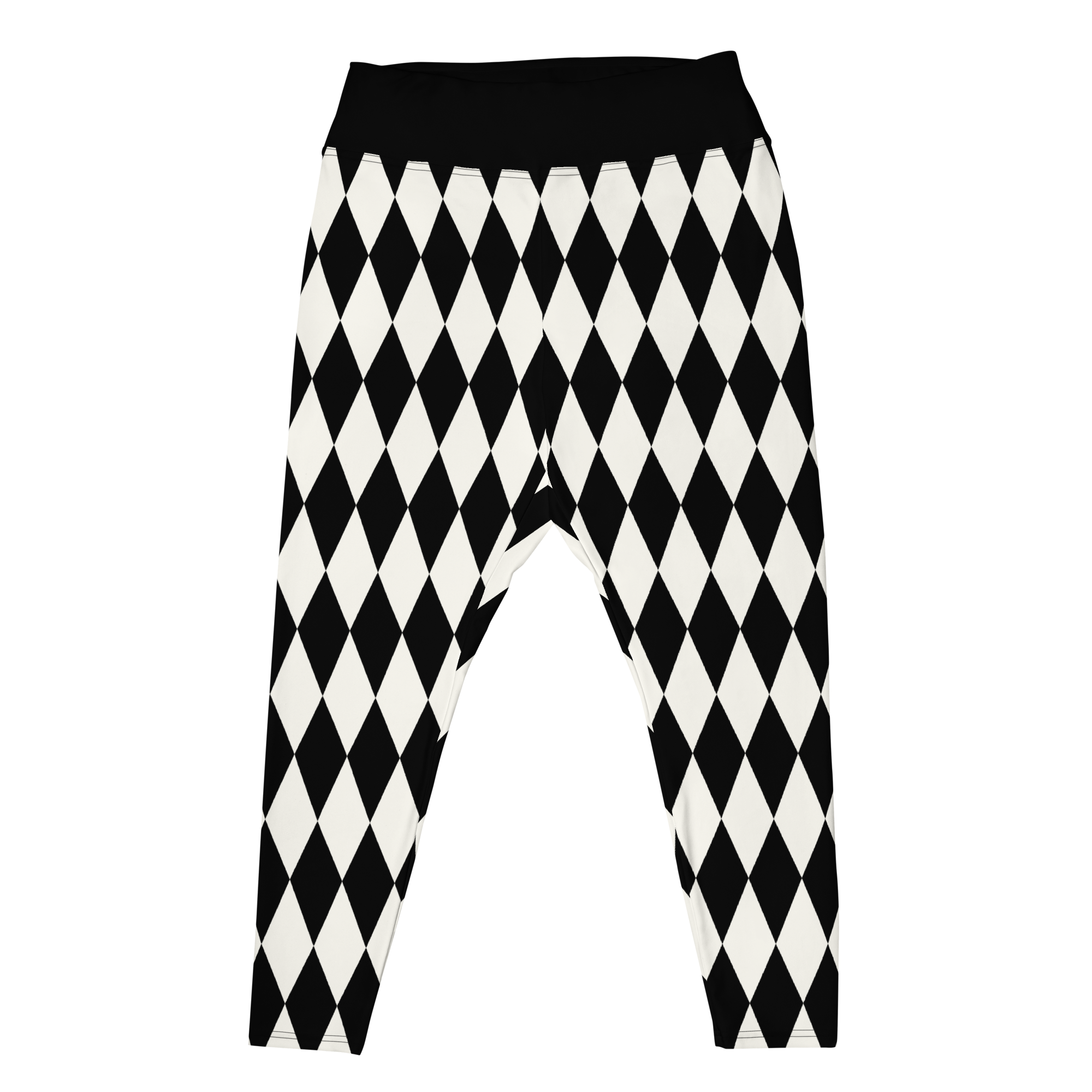 studio-yeye-harlequin-diamond-plus-size-leggings-black-white-flat-front