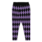 studio-yeye-harlequin-diamond-plus-size-leggings-purple-black-flat-back