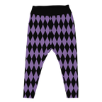 studio-yeye-harlequin-diamond-plus-size-leggings-purple-black-flat-front