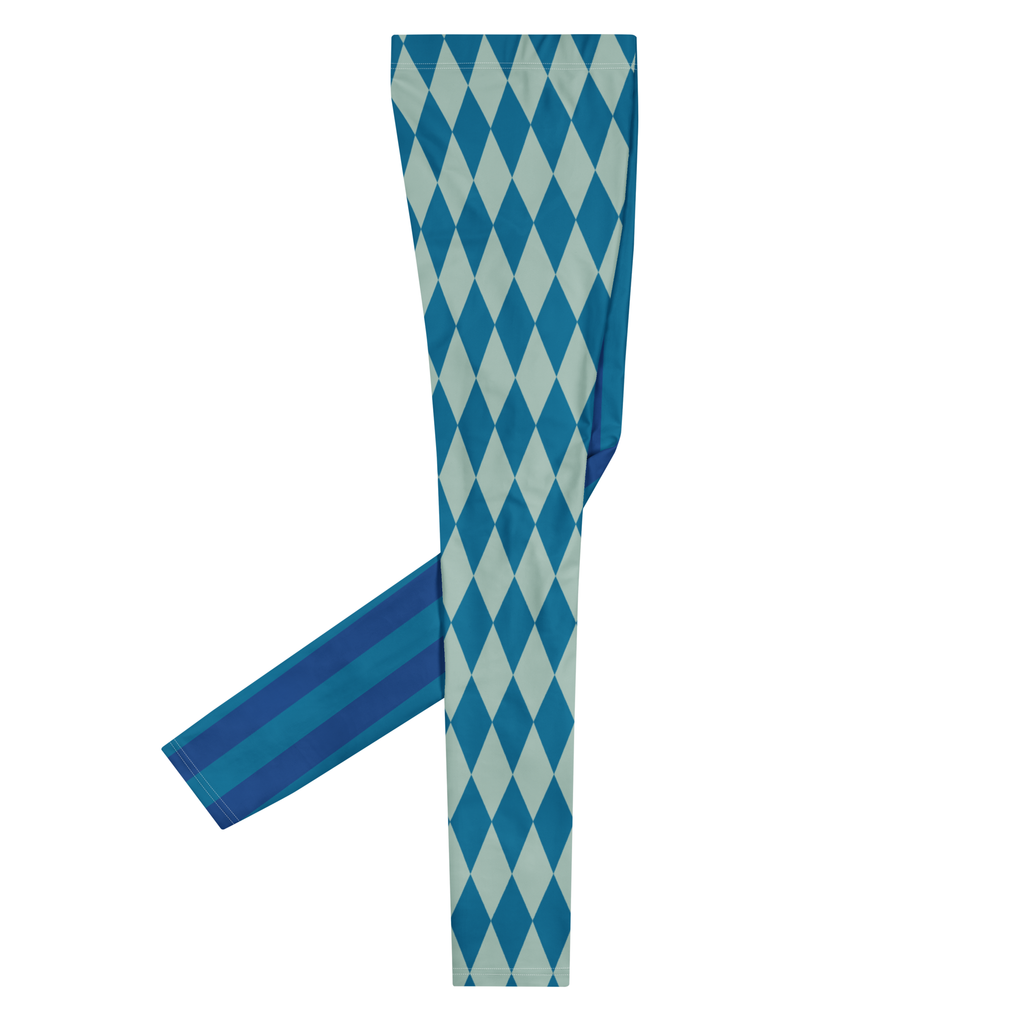 studio-yeye-harlequin-jester-mens-leggings-blue-teal-right