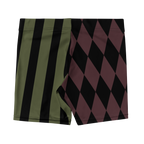 studio-yeye-harlequin-jester-olive-burgundy-bike-shorts-back