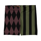 studio-yeye-harlequin-jester-olive-burgundy-bike-shorts-front
