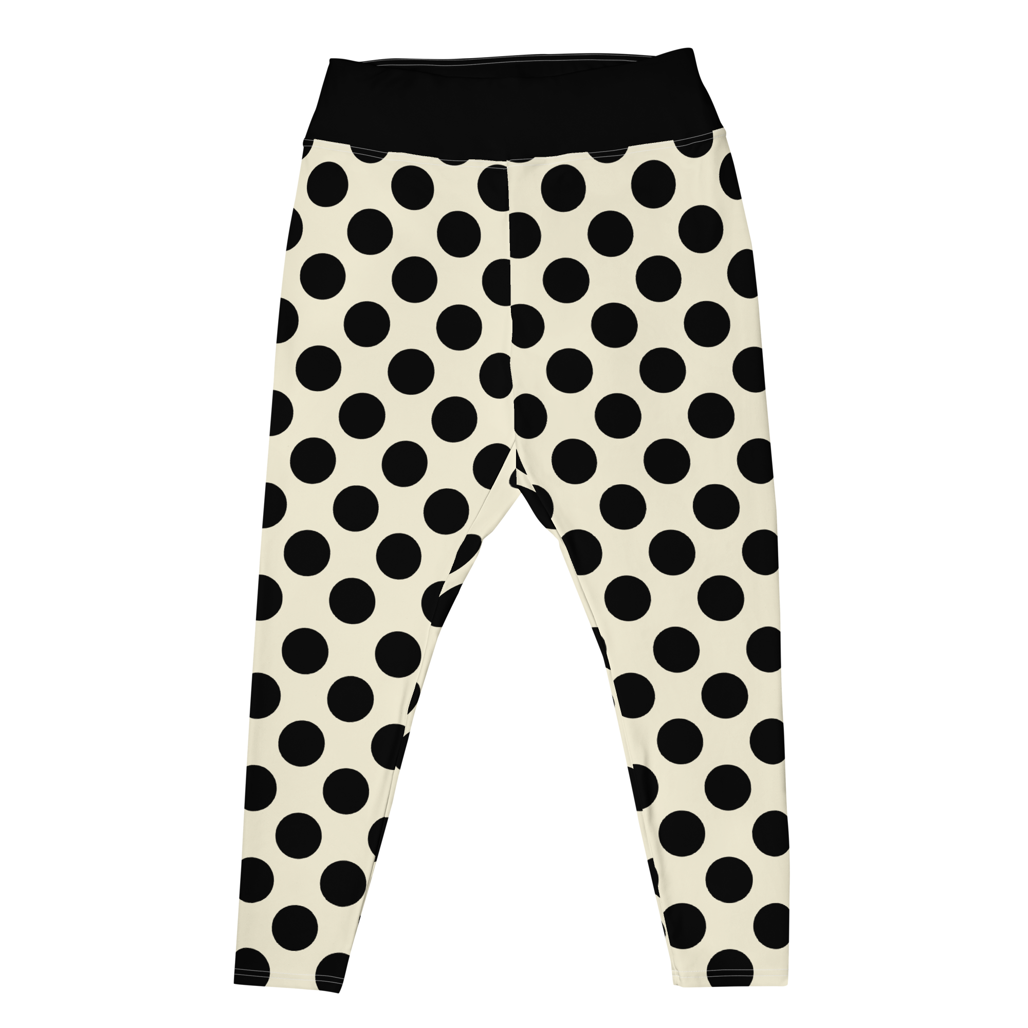 studio-yeye-ladybug-black-white-plus-size-leggings-flat-front
