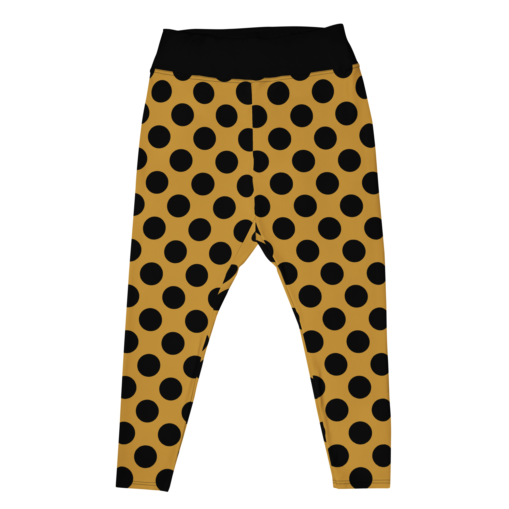 studio-yeye-ladybug-plus-size-leggings-mustard-black-flat-front