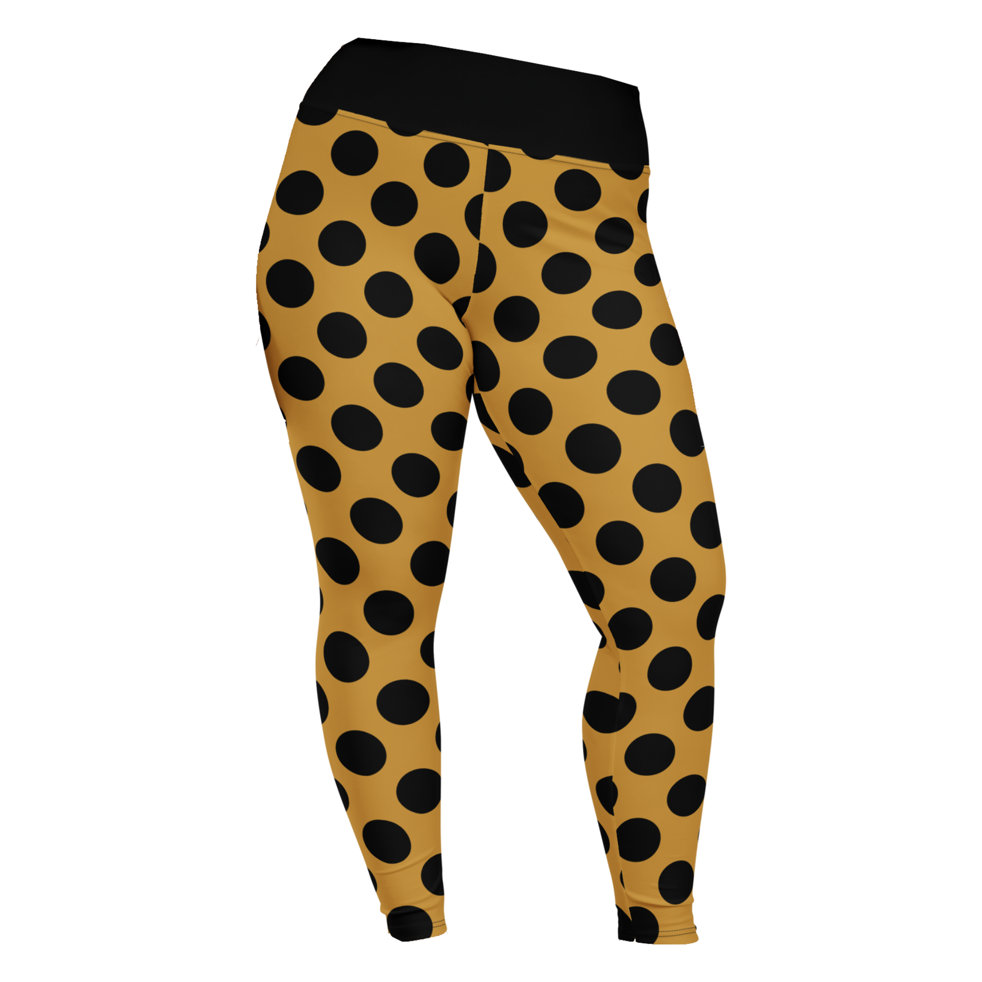 studio-yeye-ladybug-plus-size-leggings-mustard-black-front