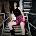 Hot pink animal print bike shorts — tiger stripes, zebra energy, punk attitude. Gym, beach or night out ready. Recycled materials, UPF 50+. Free US/EU shipping.