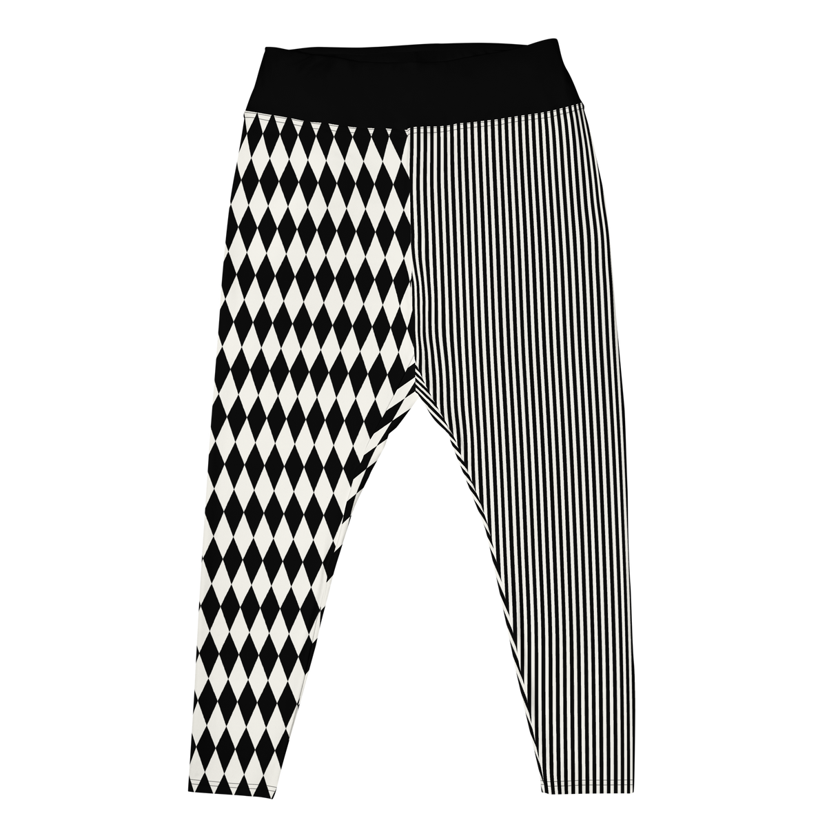 studio-yeye-plus-size-leggings-pinstripe-jester-black and white