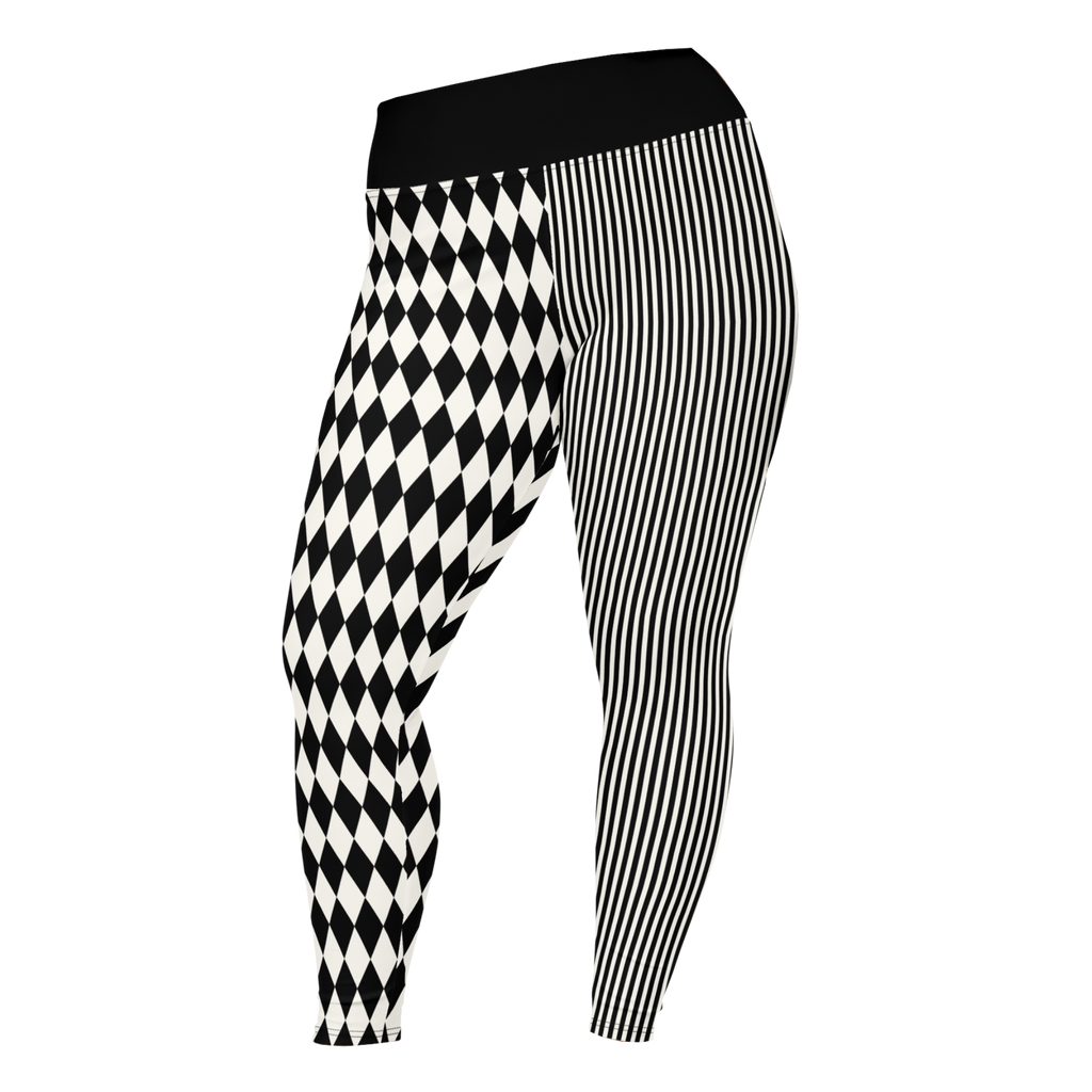 studio-yeye-plus-size-leggings-pinstripe-jester-black and white-front