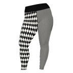 studio-yeye-plus-size-leggings-pinstripe-jester-black and white-front