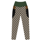 studio-yeye-pocket-leggings-checkered-black and beige-flat-front