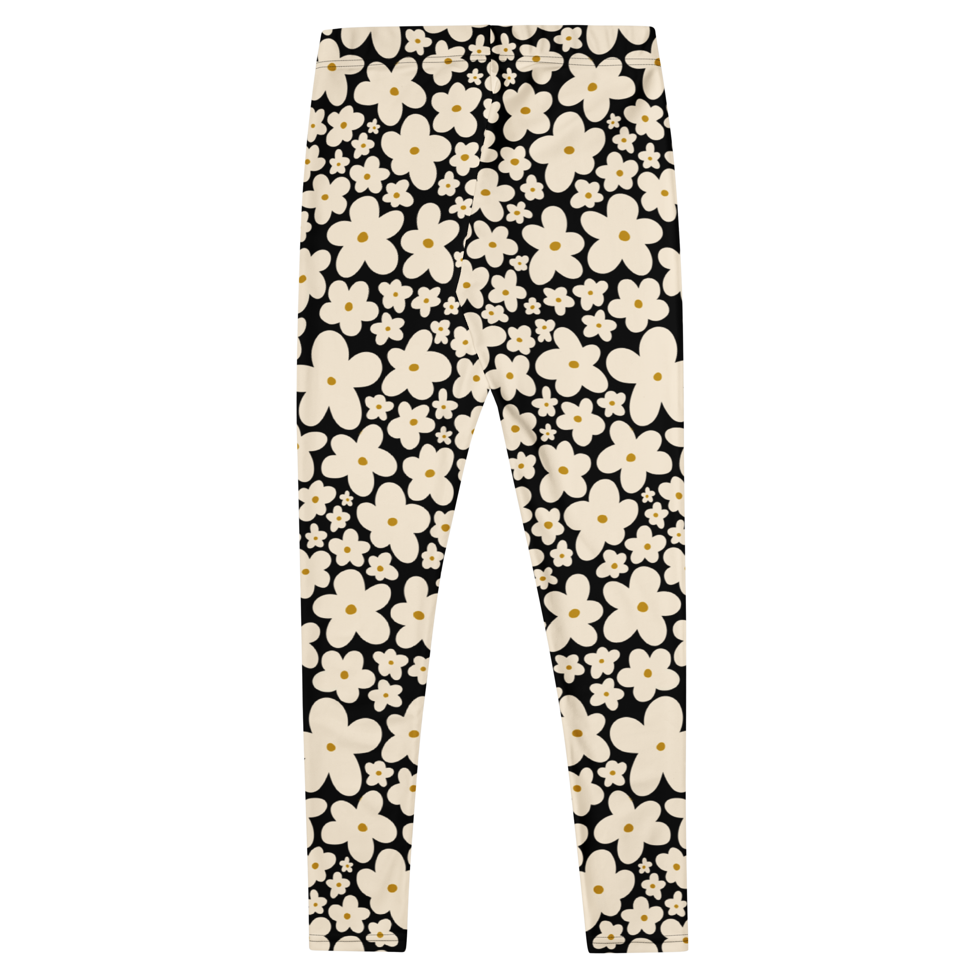 Retro hand-illustrated blooms packed tight in black — cheerful, bold, and bursting with 60s flower power. Illustrated by YéYé.
