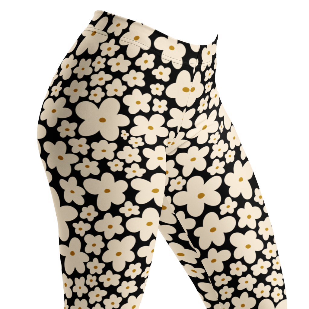 Retro hand-illustrated blooms packed tight in black — cheerful, bold, and bursting with 60s flower power. Illustrated by YéYé.