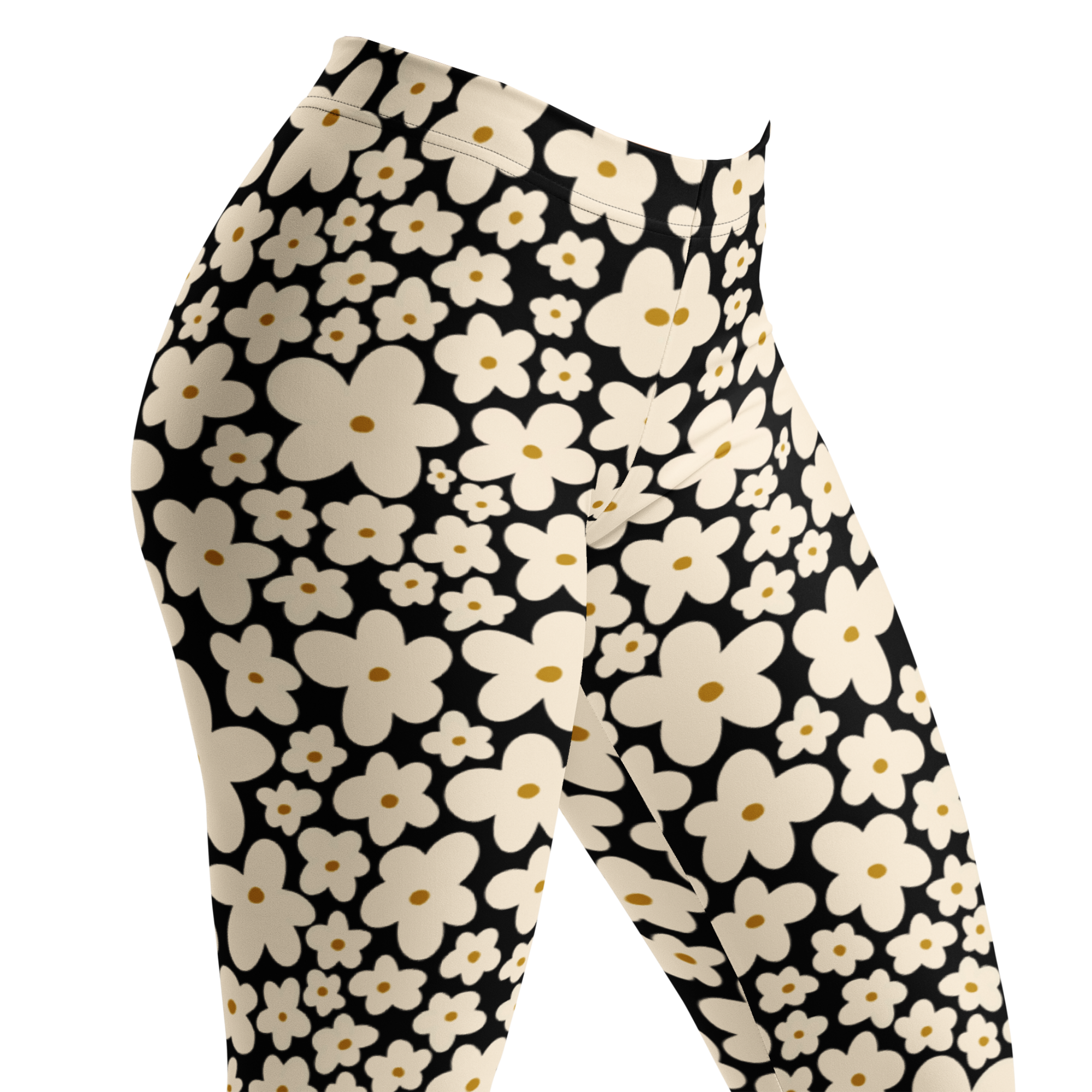 Retro hand-illustrated blooms packed tight in black — cheerful, bold, and bursting with 60s flower power. Illustrated by YéYé.