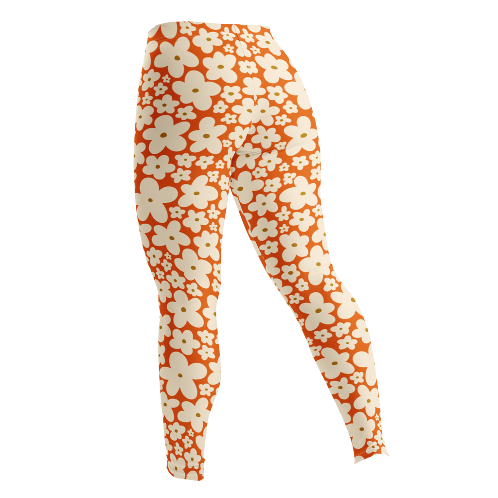 Retro hand-illustrated blooms packed tight in orange — cheerful, bold, and bursting with 60s flower power. Illustrated by YéYé.