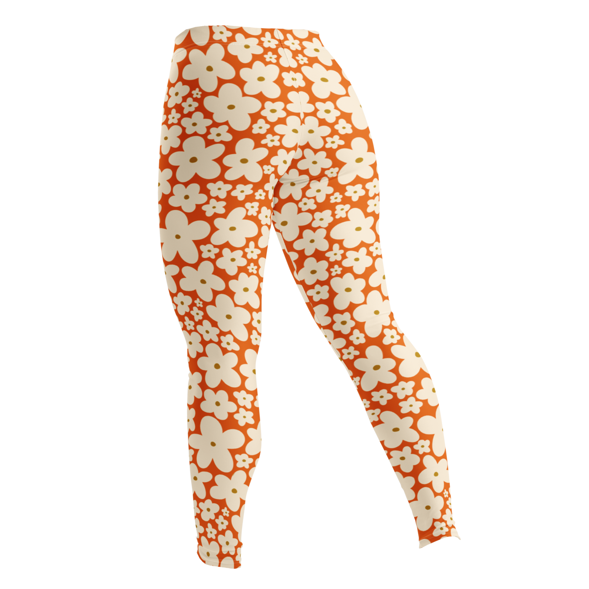 Retro hand-illustrated blooms packed tight in orange — cheerful, bold, and bursting with 60s flower power. Illustrated by YéYé.