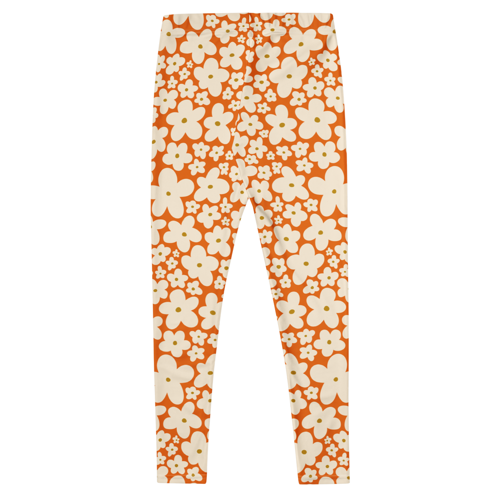 Retro hand-illustrated blooms packed tight in orange — cheerful, bold, and bursting with 60s flower power. Illustrated by YéYé.