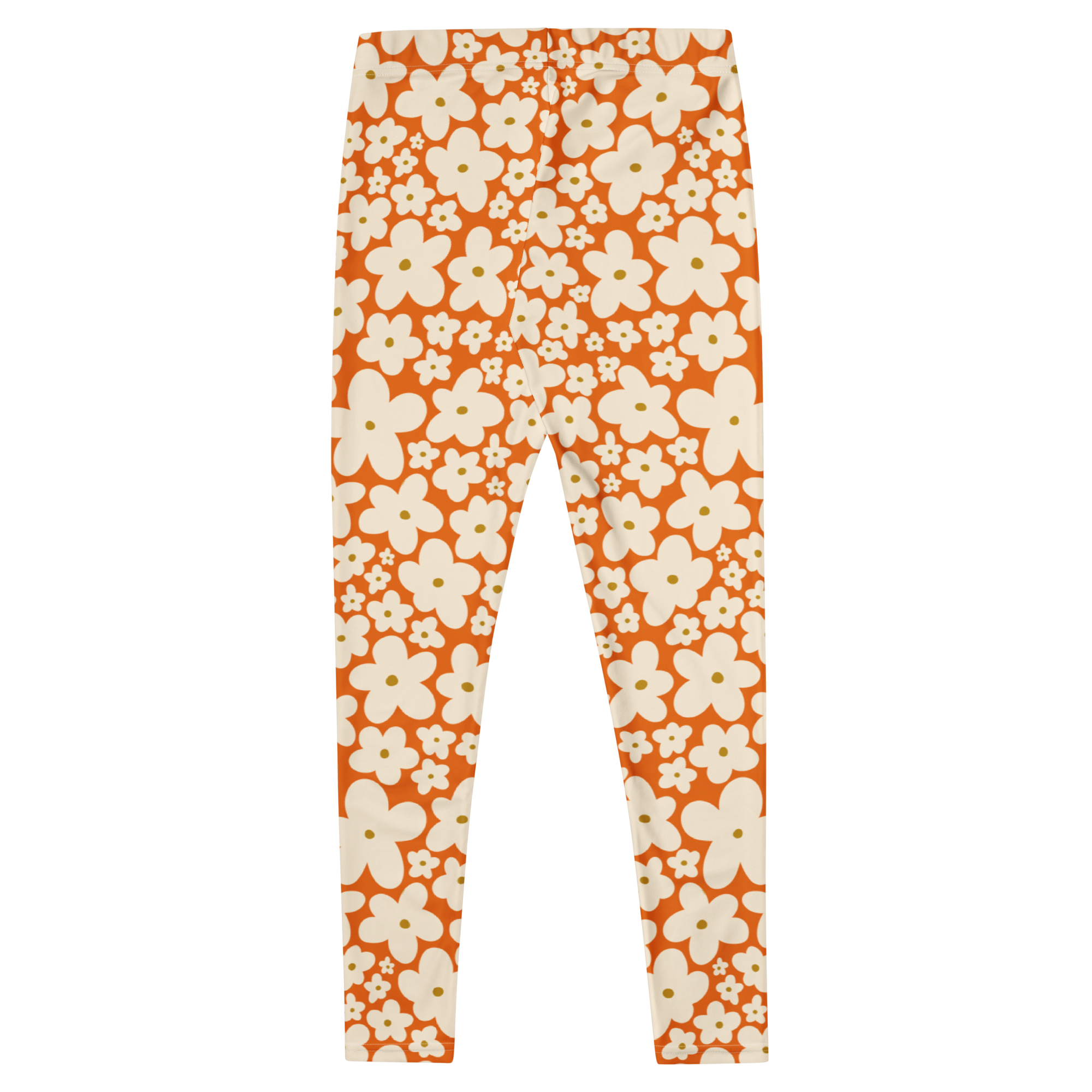 Retro hand-illustrated blooms packed tight in orange — cheerful, bold, and bursting with 60s flower power. Illustrated by YéYé.