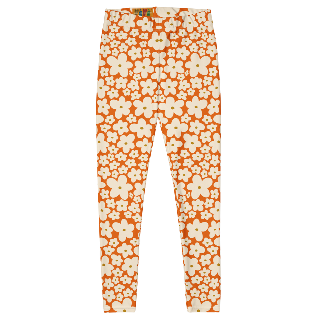 Retro hand-illustrated blooms packed tight in orange — cheerful, bold, and bursting with 60s flower power. Illustrated by YéYé.