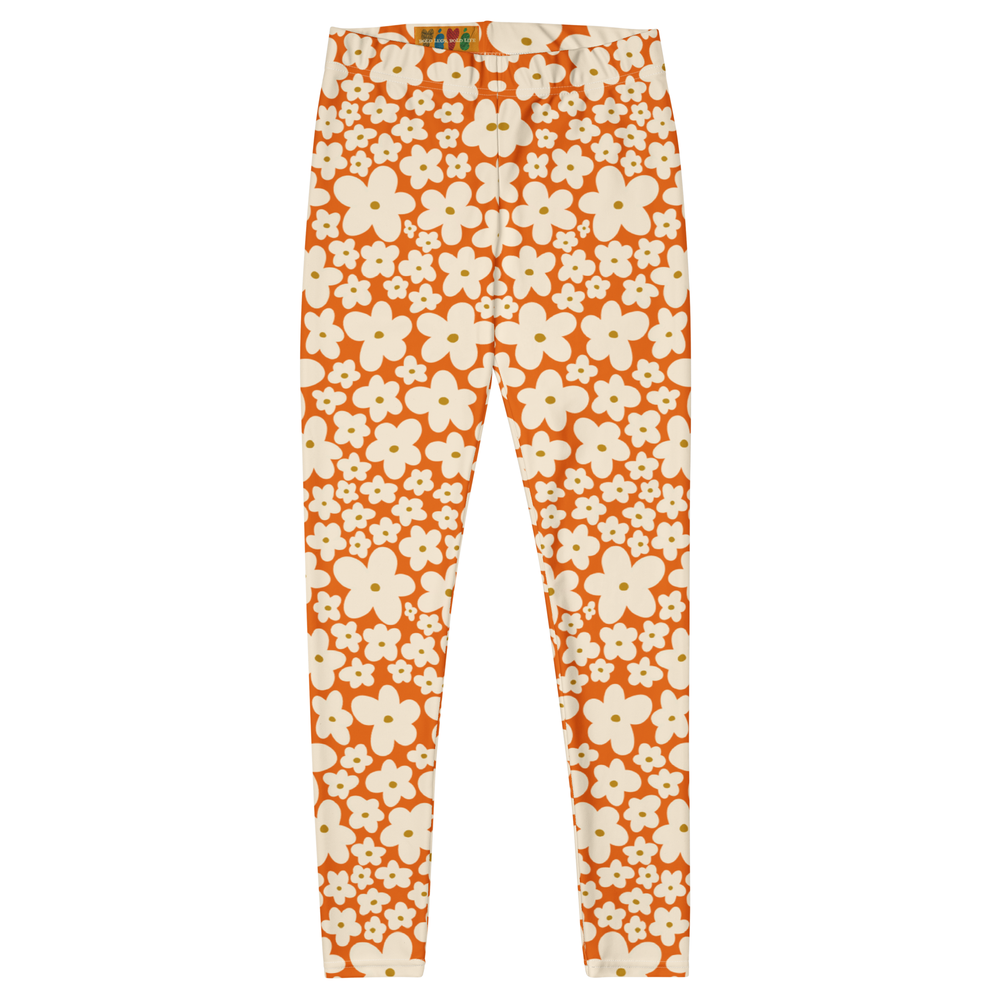 Retro hand-illustrated blooms packed tight in orange — cheerful, bold, and bursting with 60s flower power. Illustrated by YéYé.