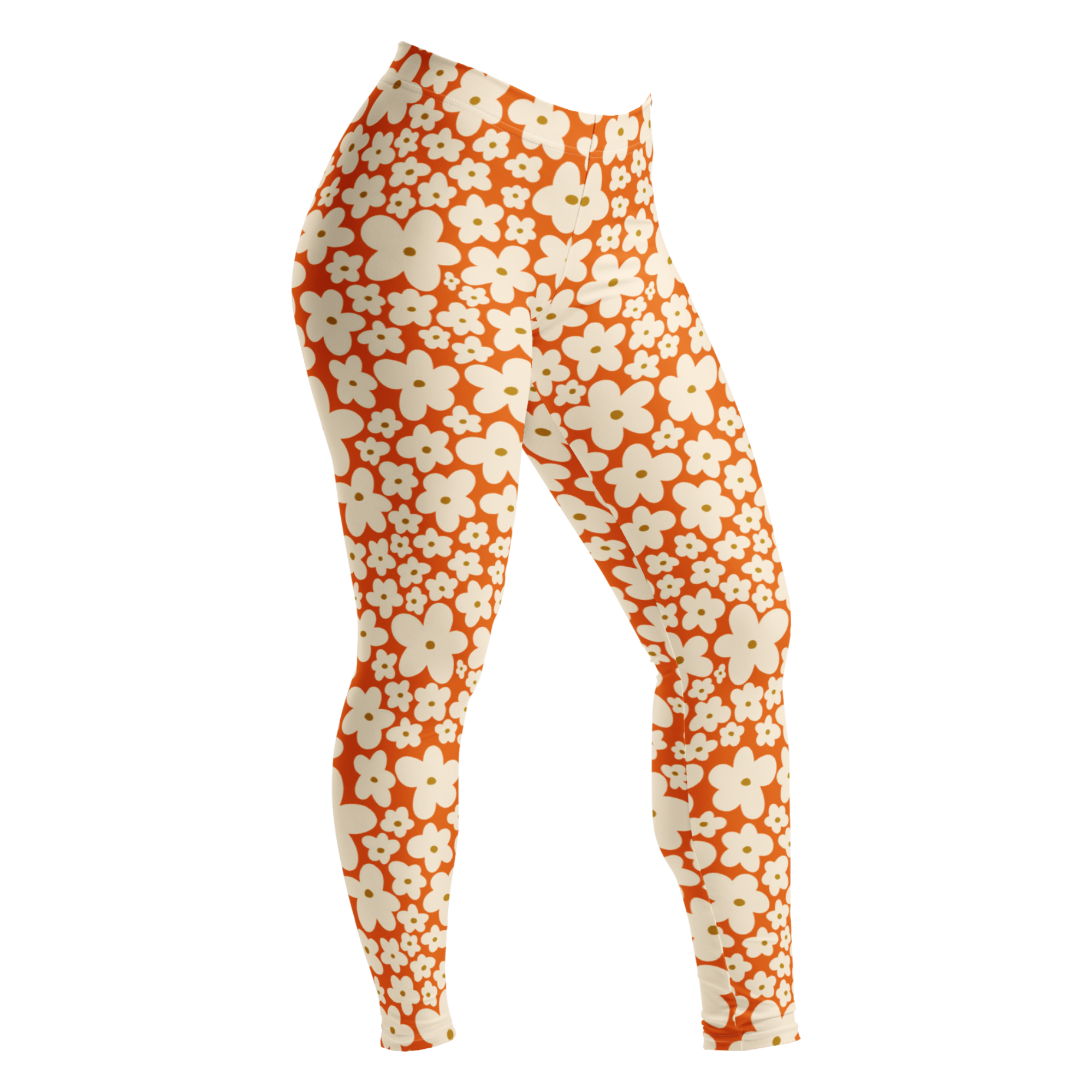Retro hand-illustrated blooms packed tight in orange — cheerful, bold, and bursting with 60s flower power. Illustrated by YéYé.