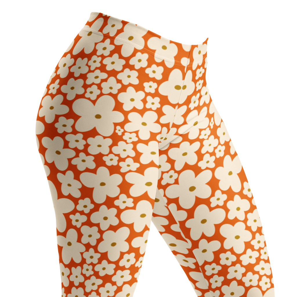 Retro hand-illustrated blooms packed tight in orange — cheerful, bold, and bursting with 60s flower power. Illustrated by YéYé.