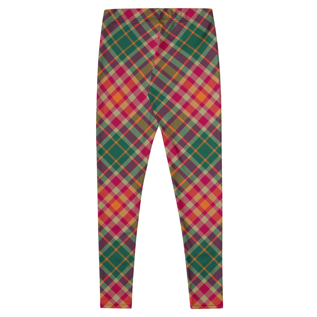 Oversized diagonal tartan in bold pink and green — maximalist, eye-catching, and undeniably fun.